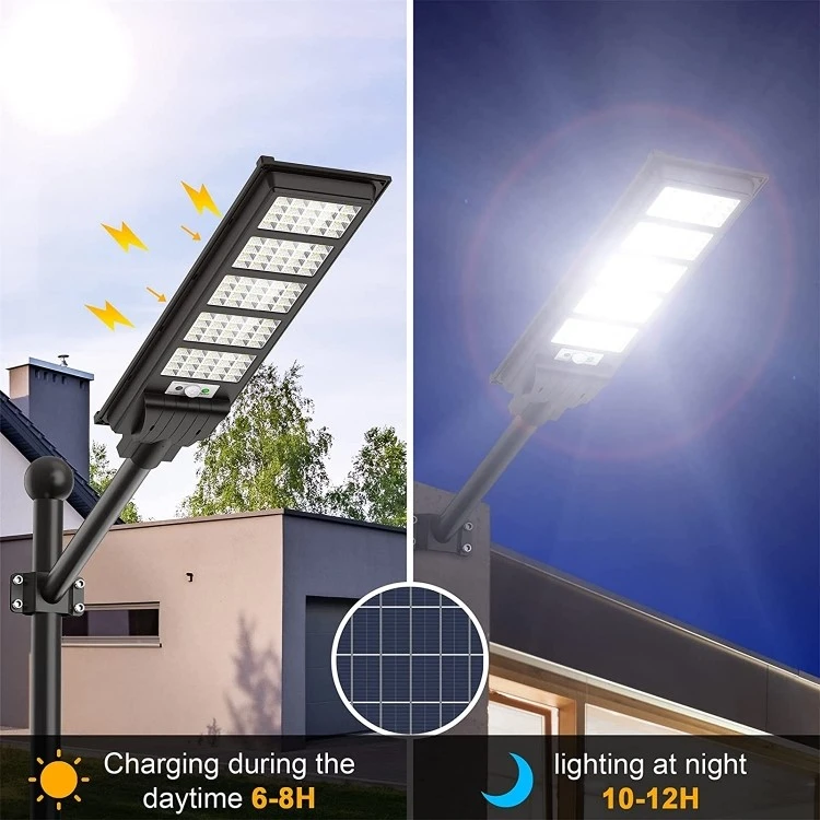 solar powered street light post