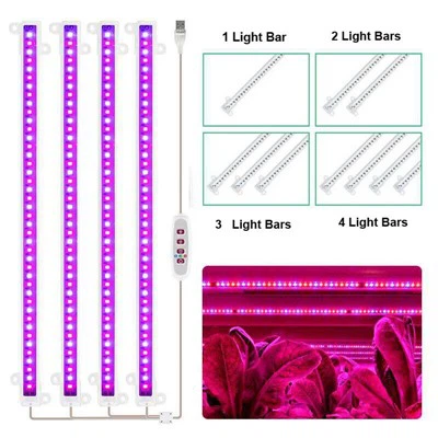 30 cm zatemnjena USB Led svetilka za rast