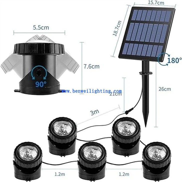 3000K RGB Solar Powered Garden Spotlight